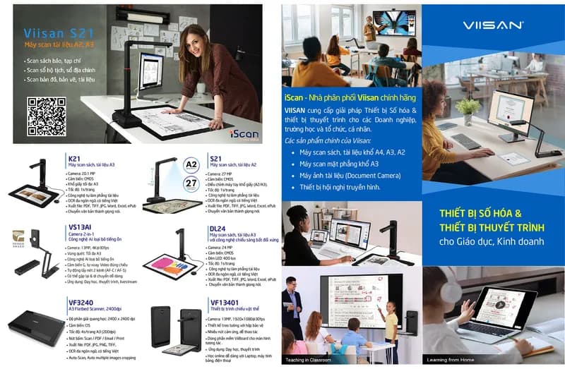 Máy scan khổ A2 Viisan S21 số hóa chuyên nghiệp
